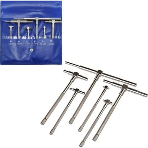 8-150mm( 5/16"-6") Telescoping Gauge Set, 6Pcs/Set Internal Gauge Hole Gauges For Quick Inside Measurements Of Holes