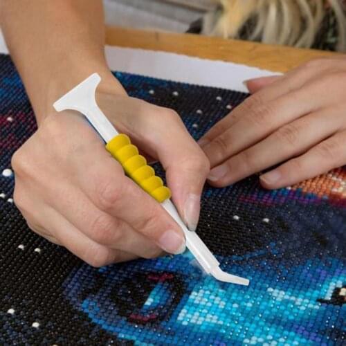 Non-slip Plastic Diamond Painting Elbow Point Drill Pen Dual Head Cross Stitch Embroidery Drawing Weaving Tool