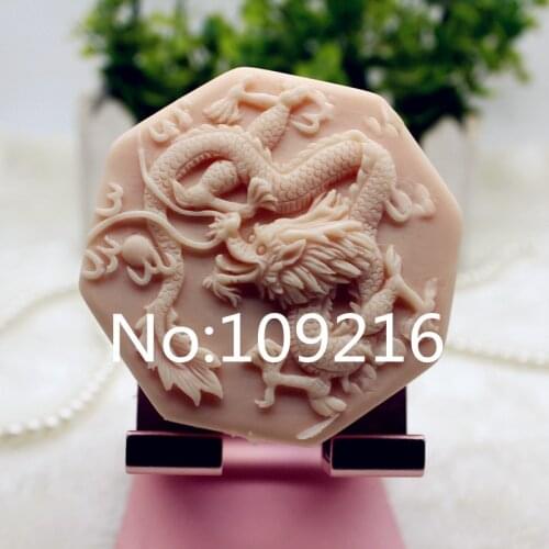 New Product!!1pcs The Chinese Zodiac Dragon (zx345) Food Grade Silicone Handmade Soap Mold Crafts DIY Mould