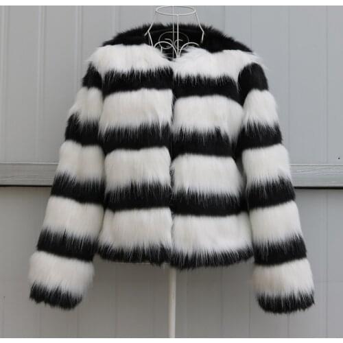 LANSHIFEI F0161Plus Size Fashion Faux Fur Coat Women Winter Long Coat Autumn Warm Soft Leopard Print Jacket Female Overcoat