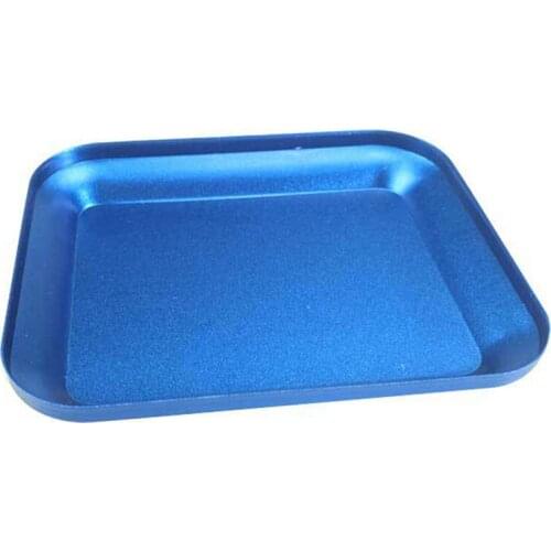 Practical Aluminum Alloy Screw Tray Metal Magnetic Screws Storage Plate for TRX4 Defender SCX10 RC Car Repair Tool