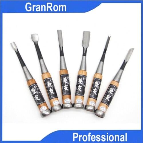 Carving Chisel High Speed Steel Wood Fretwork Chisel Round Arc/Sharp/Triangle/Machete Knife Handheld Woodworking Cutter Tools