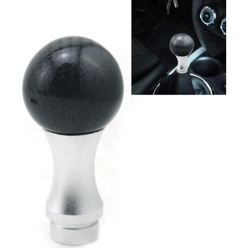Carbon Style Gear Shift Knob Stick Manual Transmission Universal Car Aluminum Gear Shifter Gear Head Knob For Most Vehicle