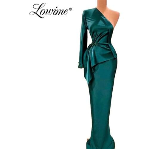 Saudi Arabia Mermiad Evening Dress Dubai Design One Shoulder Prom Dresses 2020 Cheap Party Gowns Formal Kaftans Moroccan