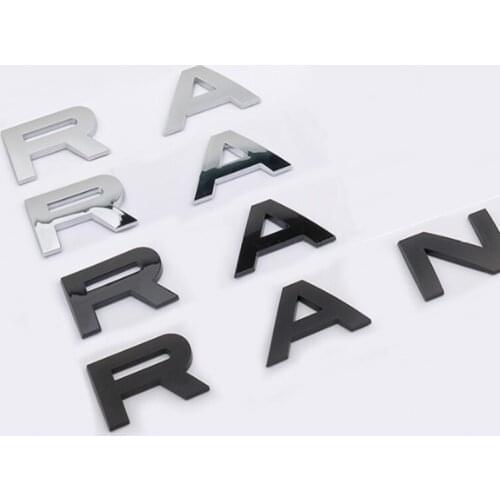 DIY Letters Emblem Badge for Range Rover SV Autobiography SPORT EVOQUE Car Styling Refitting Middle Hood Trunk Logo Sticker