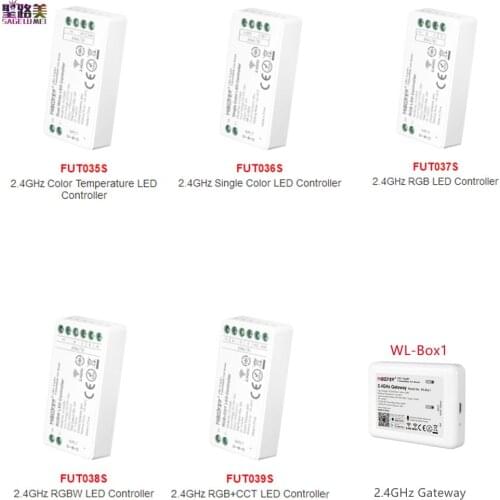 MiBOXER2.4G Gateway WL-Box1 FUT035S Dual White FUT036S Single Color FUT037S RGB FUT038S RGBW FUT039S RGB+CCT LED Strip Contoller