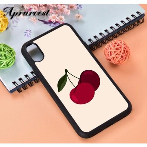 Aprarvest Cherry Bomb Silicone Rubber Phone Case Cover For iPhone 6 6S 7 8 PLUS X XS XR 11 12 MINI PRO MAX