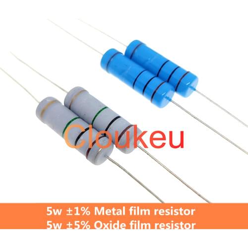 5W Color ring resistance ±1% 5% 330R 360R 390R 430R 470R 510R 560R 620R 680R 750R 820R 910R 1M 1.5M 2.2M 3.3M 4.7M 5.1M 10M Ohm