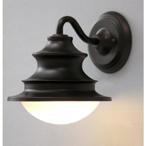 Indoor&outdoor porch light glass ball vintage waterproof wall lamp iron+glass coffee color e27 base 110V/220V