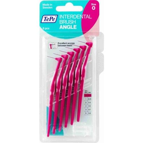 Crest Teeth Interdental Brush Angle 0.4mm Pink 6 Pcs