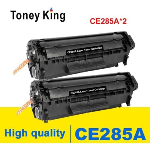 Toney King 2 PCS Toner Cartridge CE285A CE285 285 285a 85a Compatible for HP LaserJet P1102 P1102W P1100 P1102 Printer With Chip