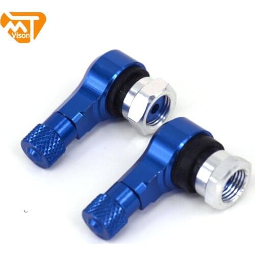 2pcs Universal 10mm Motorcycle CNC Degree Wheels Tire Tyre Valve Stems Caps For HONDA KAWASAKI KTM SUZUKI YAMAHA Street Bikes