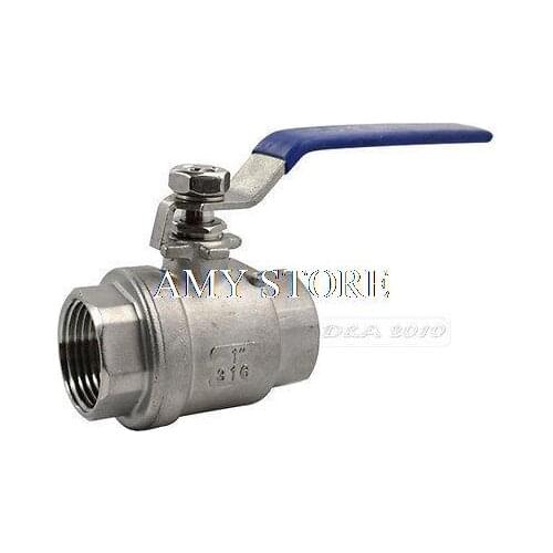 1" Female BSPP 304 Stainless Steel Full Port Ball Valve Vinyl Handle WOG1000