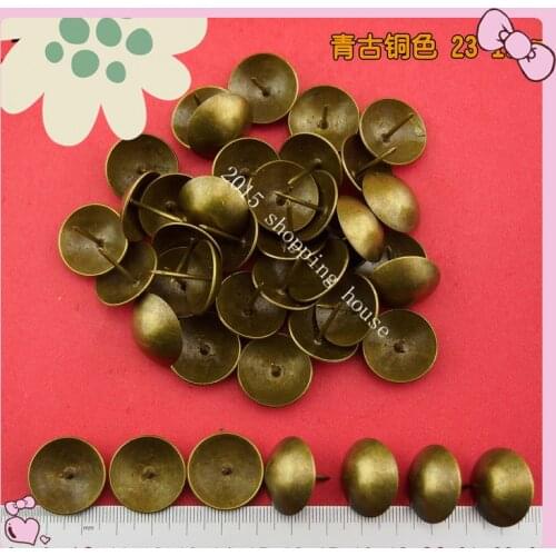 23mm*19mm Fasteners bronze color iron Upholstery Nail Jewelry Box Wall Door Sofa Furniture Decorative Tack Stud Pushpin
