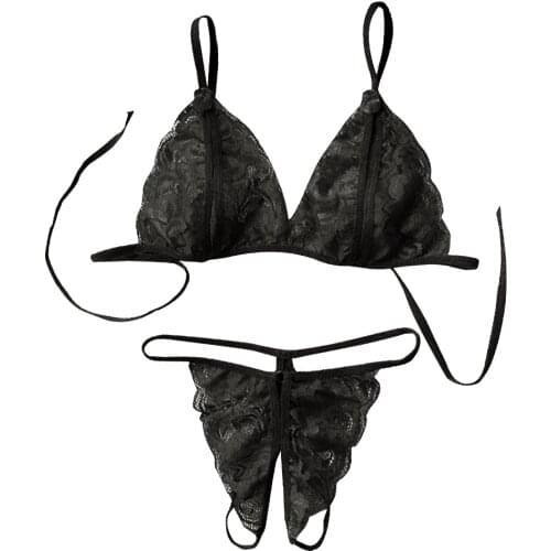 4 Colors Sexy Bra Women Lingerie Underwear Set Female Sexy Lace Transparent Bra G-String Thongs Sexy Lingerie SN-Hot