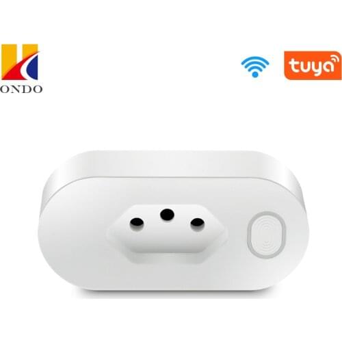 6A Brazil Standard Wifi Smart Plug with Power Monitor, Smart Life APP Smart Socket Voice Works for Google Home, Alexa