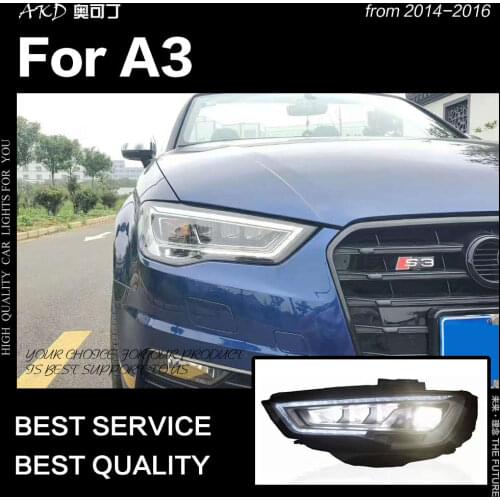 AKD Car Styling Head Lamp for Audi A3 Headlights 2014-2016 S3 LED Headlight DRL Hid Head Lamp Bi Xenon Beam Accessories