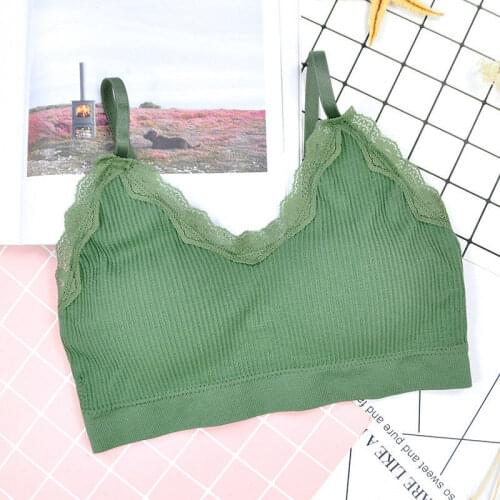 Vest-style Thin Lace bras Underwear sexy Lingerie Soft Bras wrapped chest for Women Bralette Seamless Thread Girl Bra bralett