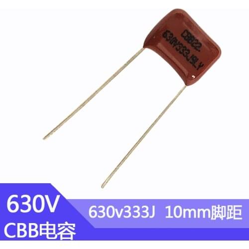 CBB22 capacitance 630v33nF Foot pitch 10mm 630v33nF Film capacitor 333