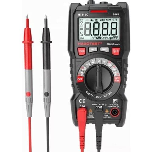 HABO-multímetro Digital automático de alta precisión, HT113A/B/C, 10Hz ~ 10MHz, capacitancia de precisión
