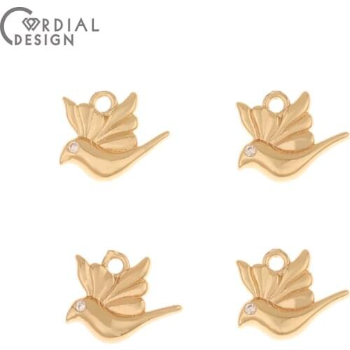 Cordial Design 100Pcs 11*14MM Charms/DIY Earring Making/Jewelry Findings & Components/CZ Pendant/Hand Made/Earrings Accessories