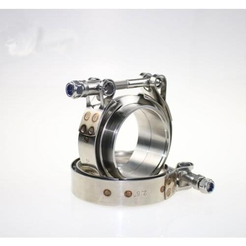 Epman 3.25 inch turbo exhaust drain pipe stainless steel #304 V-shaped belt clamp 2 inches with 2 flanges sanitary flange