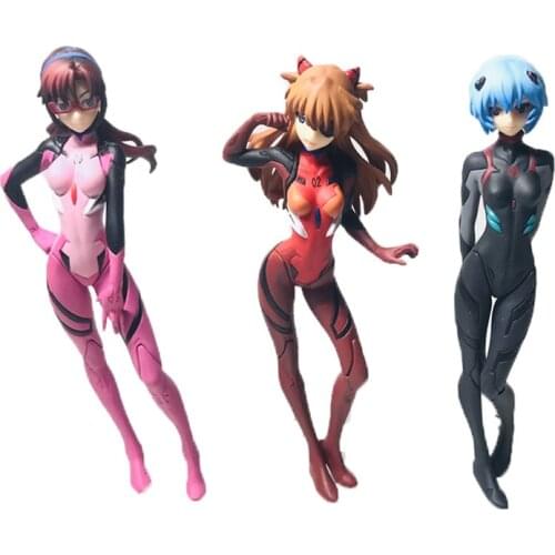 Bandai Genuine Neon Genesis Evangelion EVA Asuka Ayanami Rei Action Figure Model Toys