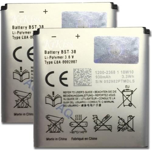 BST-38 Mobile Phone Battery For Sony Ericsson W580 W580i w760 T650 X10 W980 W995 U20i C905c S500c C905 Battery BST 38 930mAh