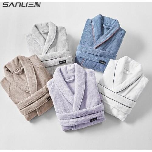 Luxury Bathrobe Female Pure Cotton Thicken Water Absorption Nightrobe Household Wearable And Hotel Shower Sleepwear Robe