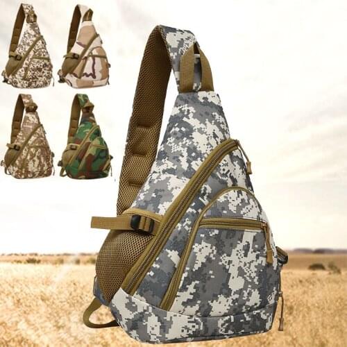Camouflage Mens Shoulder Bag Unisex Fashion Tactical Bag Waterproof Short Trip Male Fanny Pack Hip Hop Motorcycle Chest Bag