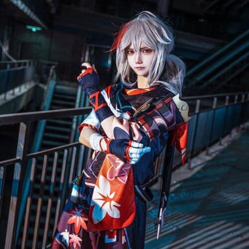 Genshin Impact Kiryu Kazuha Cosplay Costume Game Genshin Impact Wan Ye Cosplay Halloween Carnival Outfit Full Set Custom Made