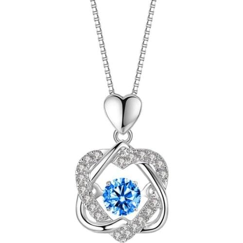 Beautiful Silver Twisted Infinite Love Heart Necklace Birthday Anniversary Gifts Jewelry for Women Wife Girlfriend Daughter Mom