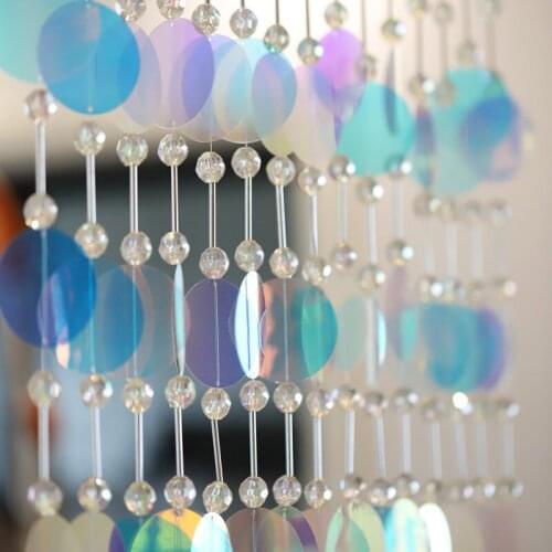 Colorful Acrylic Crystal Bead Curtain Home Decoration Festival Wedding Christmas New Year 2021 Decor Sequin Curtain