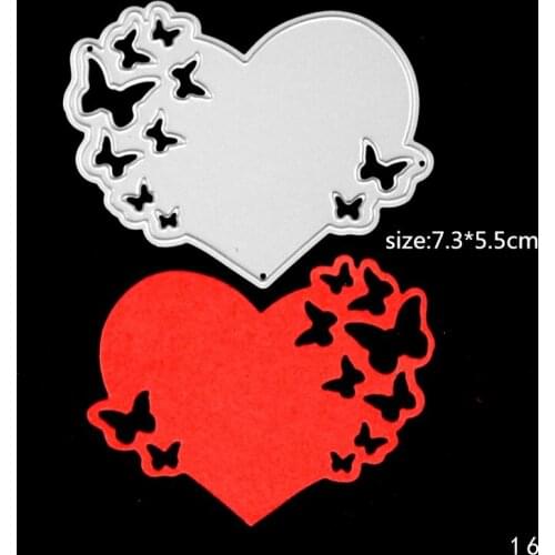Heart shaped petals Metal Cutting Dies Scrapbooking Embossing Dies DIY Decorative Cards Cutting Dies Cut Stencils