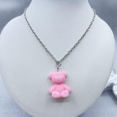 Fashion Bear Necklace New Pendant Gift Girl Female Treasure Pendant Necklace