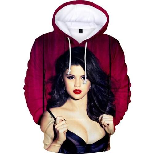 Selena Gomez Hoodies Sweatshirts Casual Fashion 3D Men/women Harajuku Pullover Sweatshirts Oversized Hooded Long Sleeve Hoodies