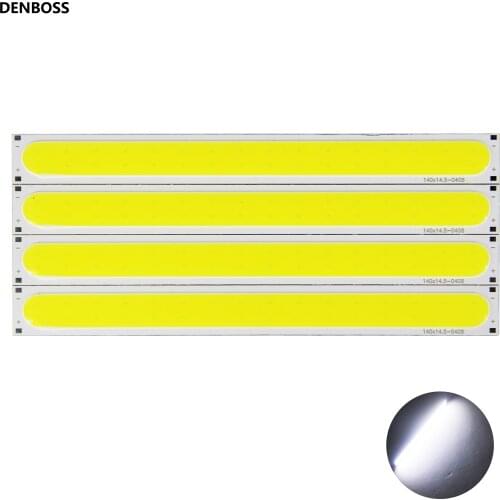 New DENBOSS manufacturer 140mm 14.5mm LED COB Strip for work lamp 6W 12V DC cold White COB LED strip Light for DIY