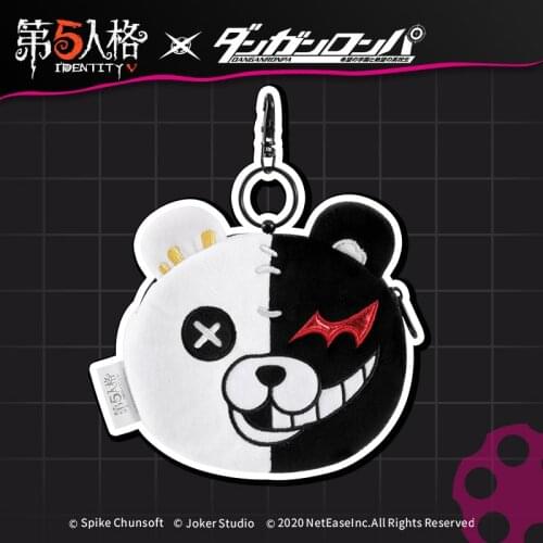 Official Identity V x Dangan Ronpa Danganronpa Monokuma Cute Plush Coin Purse Anime Cartoon Dolls Pendant Bag Wallets Cosplay