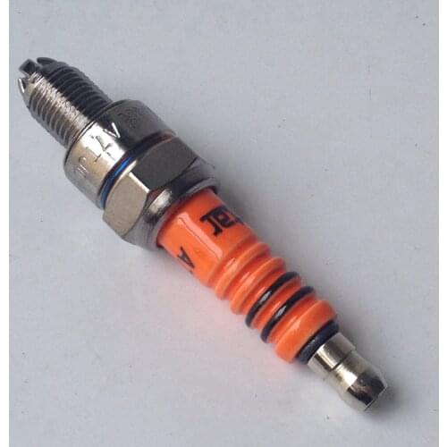 Wholesale 10pcs Motorcycle Spark Plug A7TJC GY6 50cc 70cc 90cc 110cc 125cc ATV 50 125 150cc Moped Scooter Three-Electrode