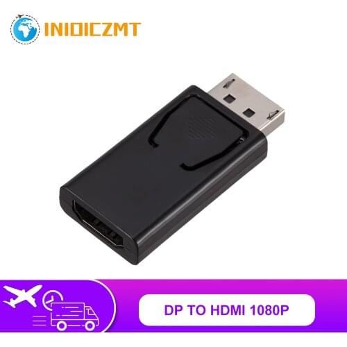 DP to HDMI 1080P Adapter DisplayPort Male To HDMI Female Converter Video Audio Connector for PC Laptop DP To HDMI HDTV Project