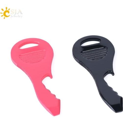 CSJA Promotion Gift 5 in 1 Keychains Beer Wine Bottle Opener Keychain Screwdriver Key Chain Multiple Functions Tool Jewelry F402