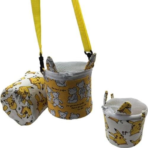 Pokemon Pikachu Breathable Portable Cute Pet Small Animal House Cage Hamster House Travel Pet Sleeping Bag Supplies Outdoor Use