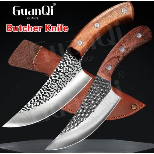 Handmade Forged Boning Knifes Butcher Fish Knife Stainless Steel Kitchen Knife Chef Knife Bone Knife Meat Cleaver Outdoor Knifes