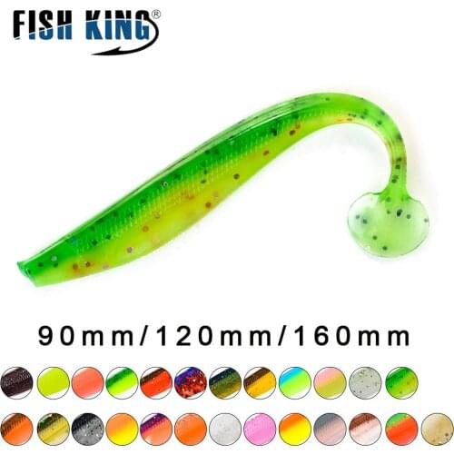 FISH KING Fishing Lures 90mm 120mm 160mm Swimbait Soft BaitCraws Impact T Tail Soft Lures Fishing Bass Bait Panfish Carp