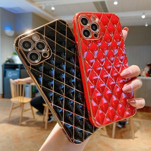 Luxury Diamond Bling Plating Soft Silicone Case For iPhone 12Pro iPhone11 7 8 Plus X XS XR 11 12 Pro MAX SE 2020 Back Cover