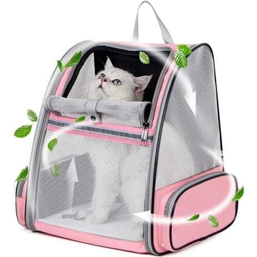 Pet Cat Carrier Backpack Breathable Foldable Dog Cat Transport Bag Travel Outdoor Shoulder Bag For Dogs Cat Pet Accessories