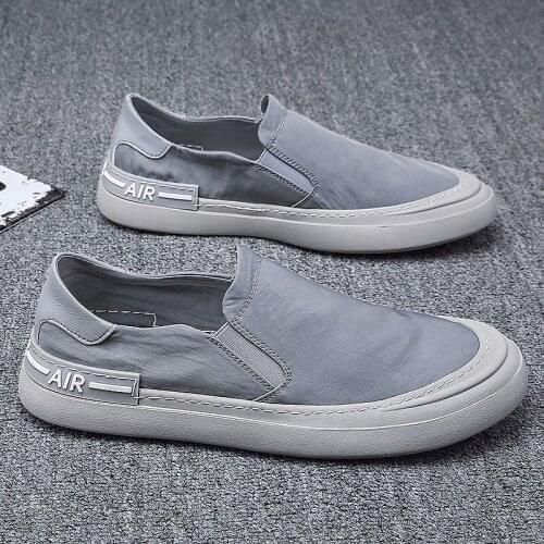 Spring new ice silk mens shoes Korean mens canvas casual shoes light and breathable student shoes
