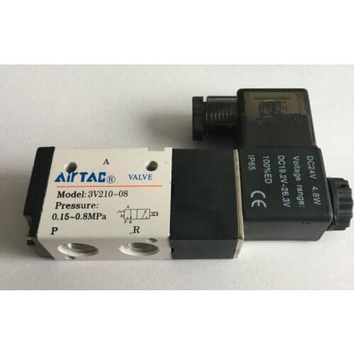 Air Solenoid Valves 3V210-08 2 Position 3 Port 1/4" Pneumatic Control Valve