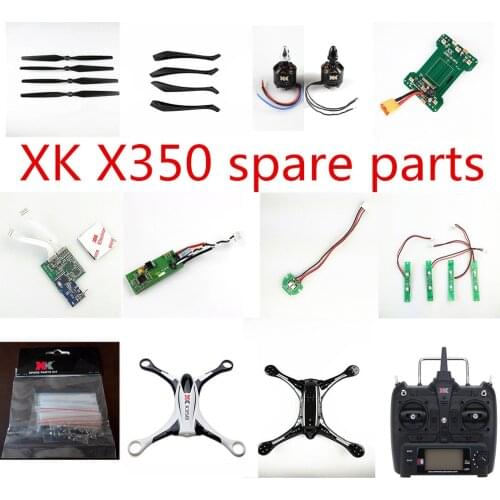 Wltoys XK X350 RC Quadcopter Spare Parts blade motor ESC Screw Landing shell Light Power Board Flight control board remote etc