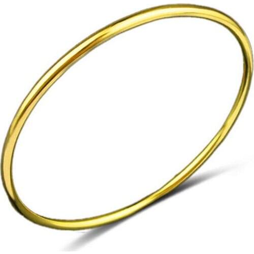 WQQCR Gold and Silver color65MMx3MM Jewelry Gold Bracelet Ethiopia Bracelet and Bracelet Ethiopia Bangle Jewelry Gift